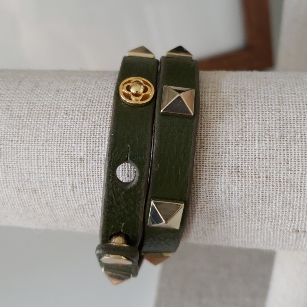 Pyramid Stud Double Wrap Bracelet - image 1